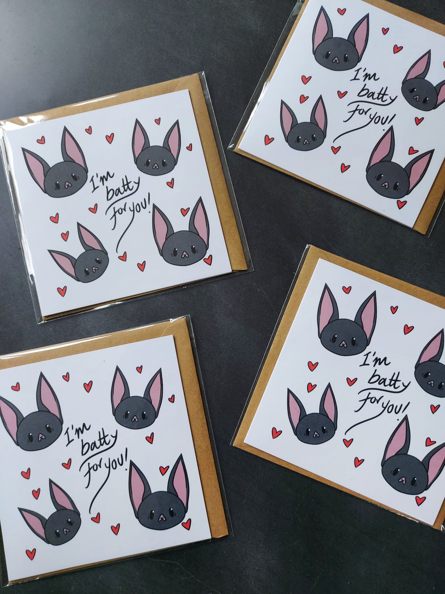 Batty For You Greeting Card - EmilsDoodles