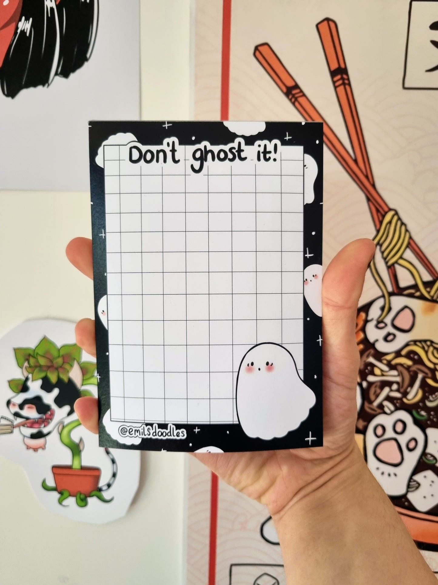 Don't Ghost It! Spooky Memo Pad - EmilsDoodles