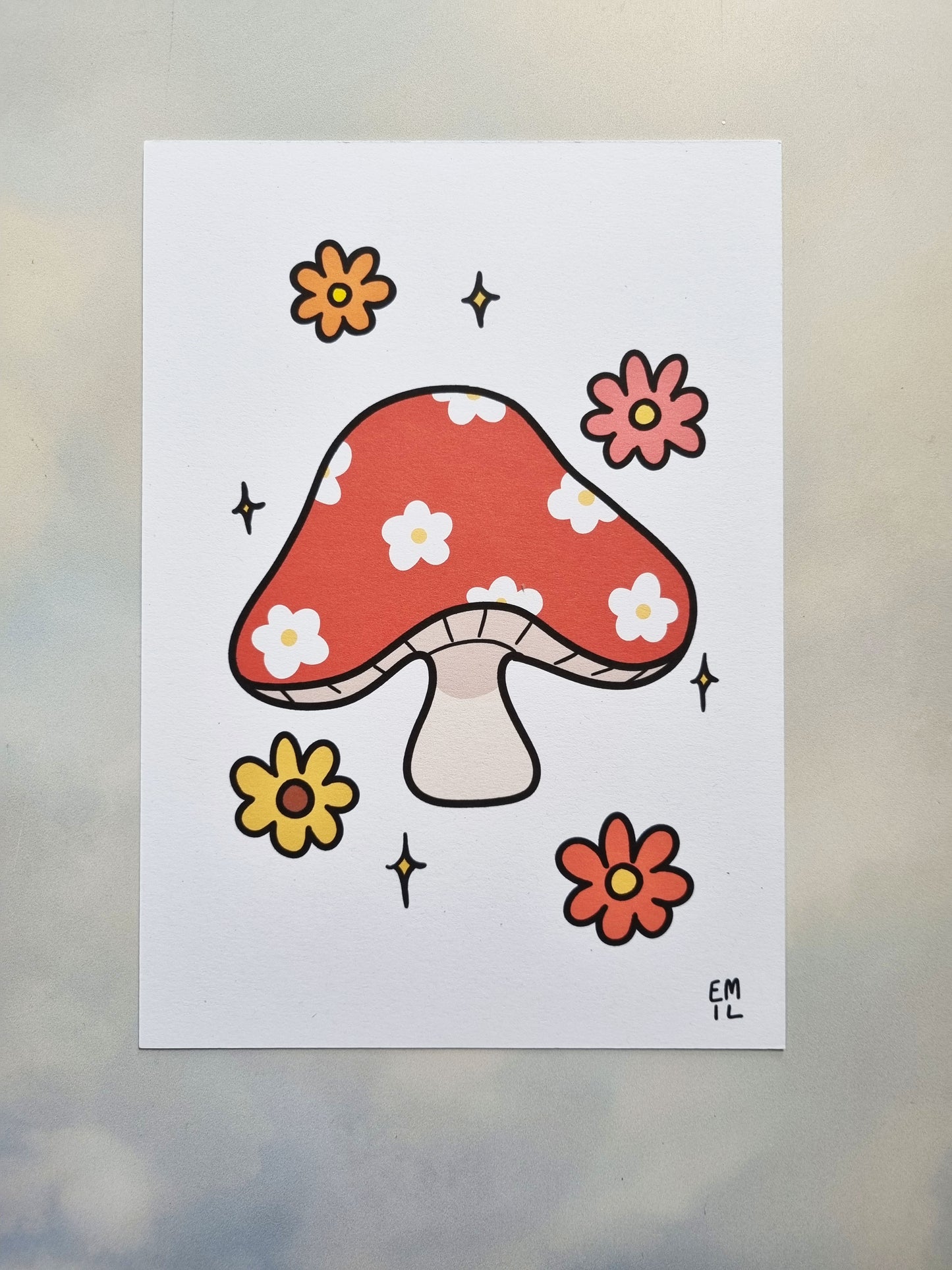 Toad-ally Psychedelic A5 Print - EmilsDoodles