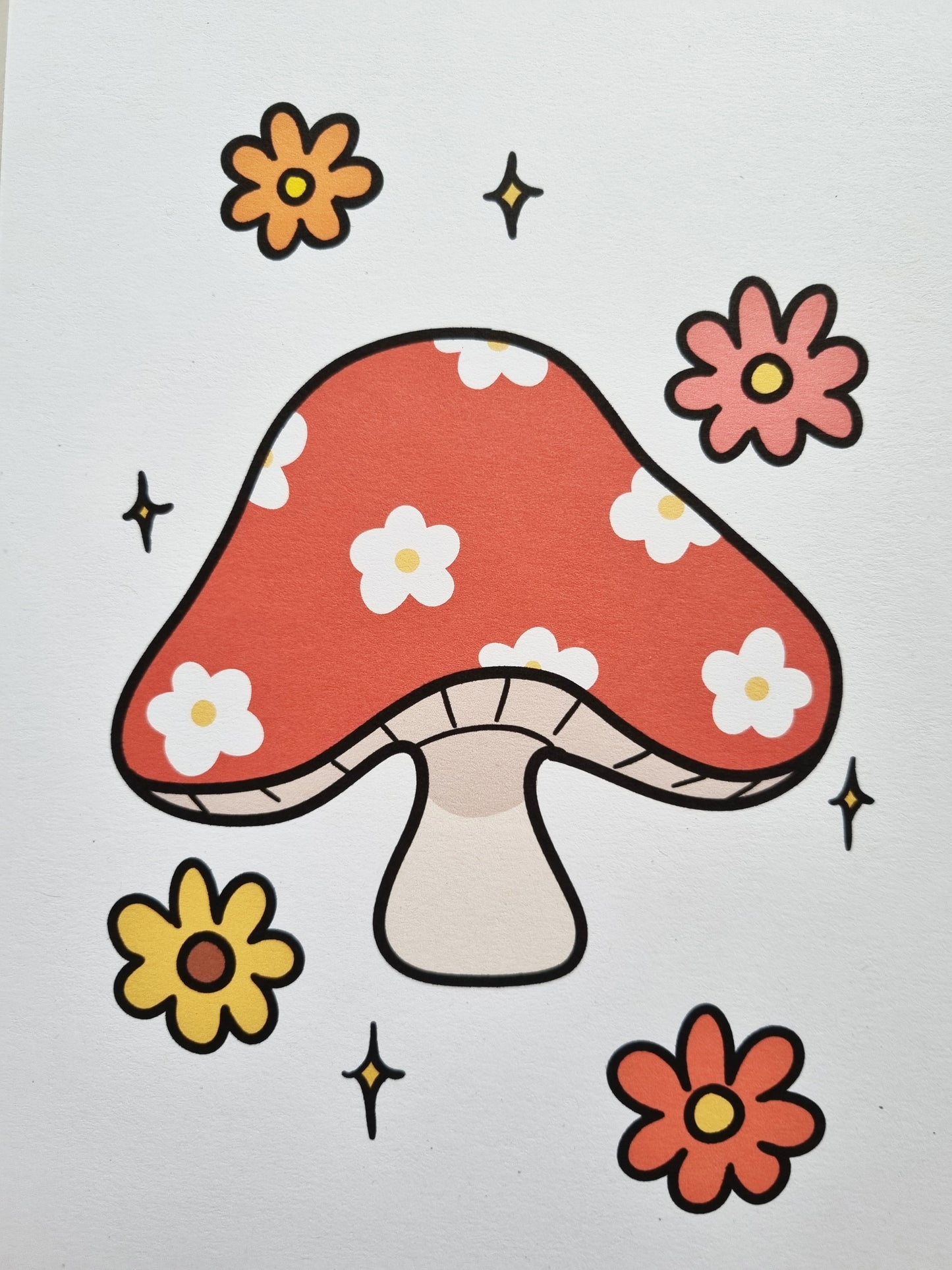 Toad-ally Psychedelic A5 Print - EmilsDoodles