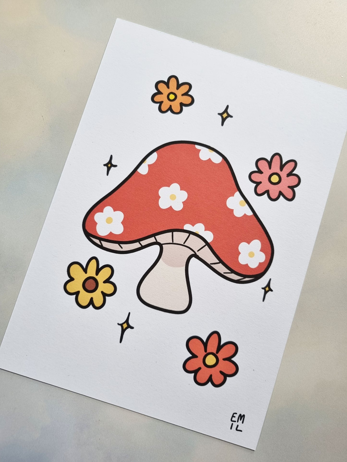 Toad-ally Psychedelic A5 Print - EmilsDoodles