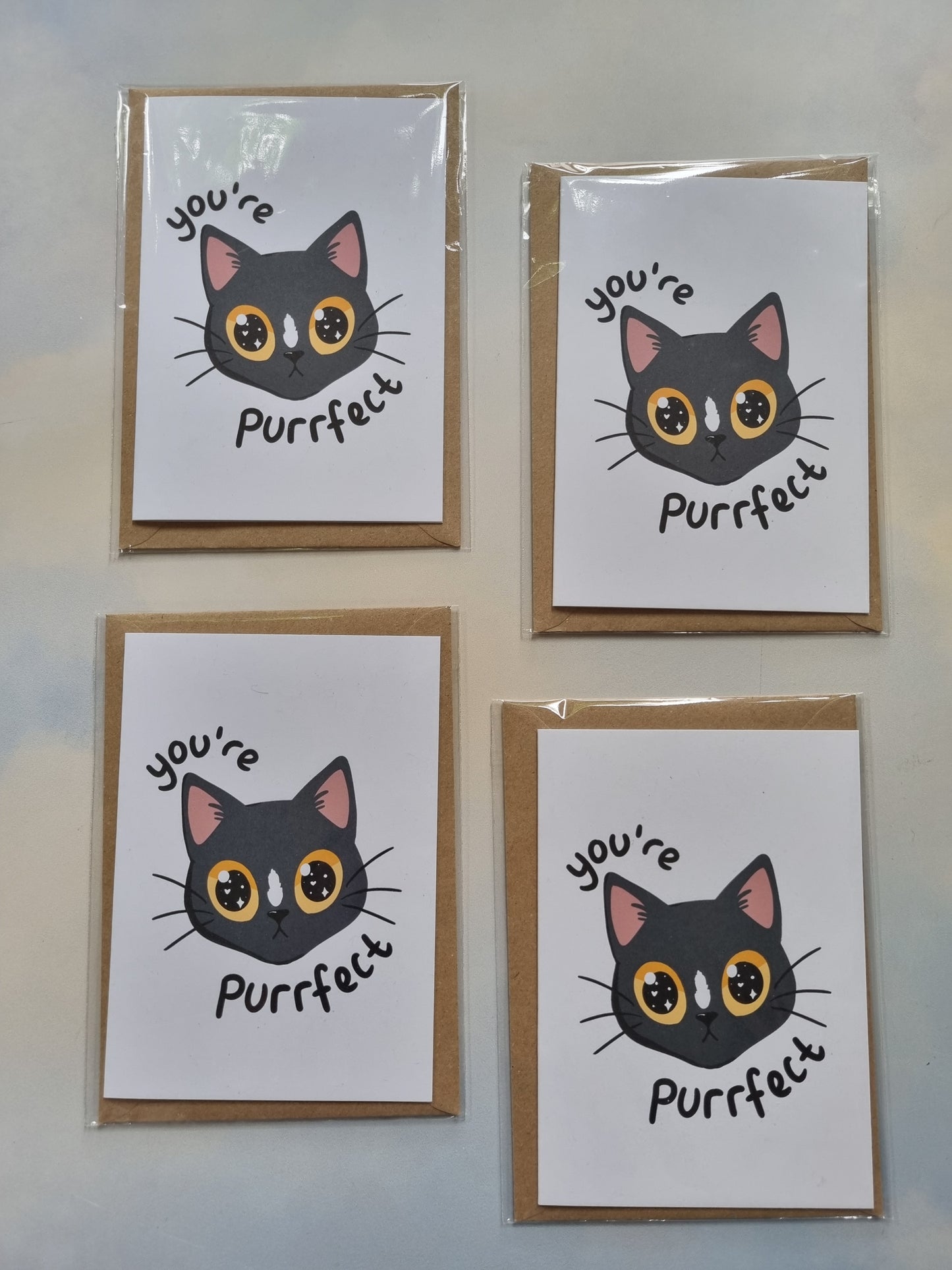 You're Purr-fect Greeting Card - EmilsDoodles