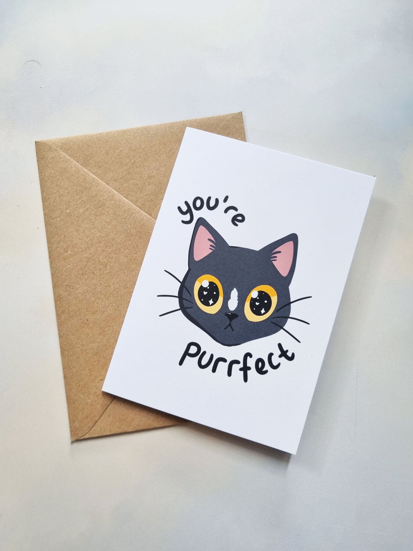 You're Purr-fect Greeting Card - EmilsDoodles