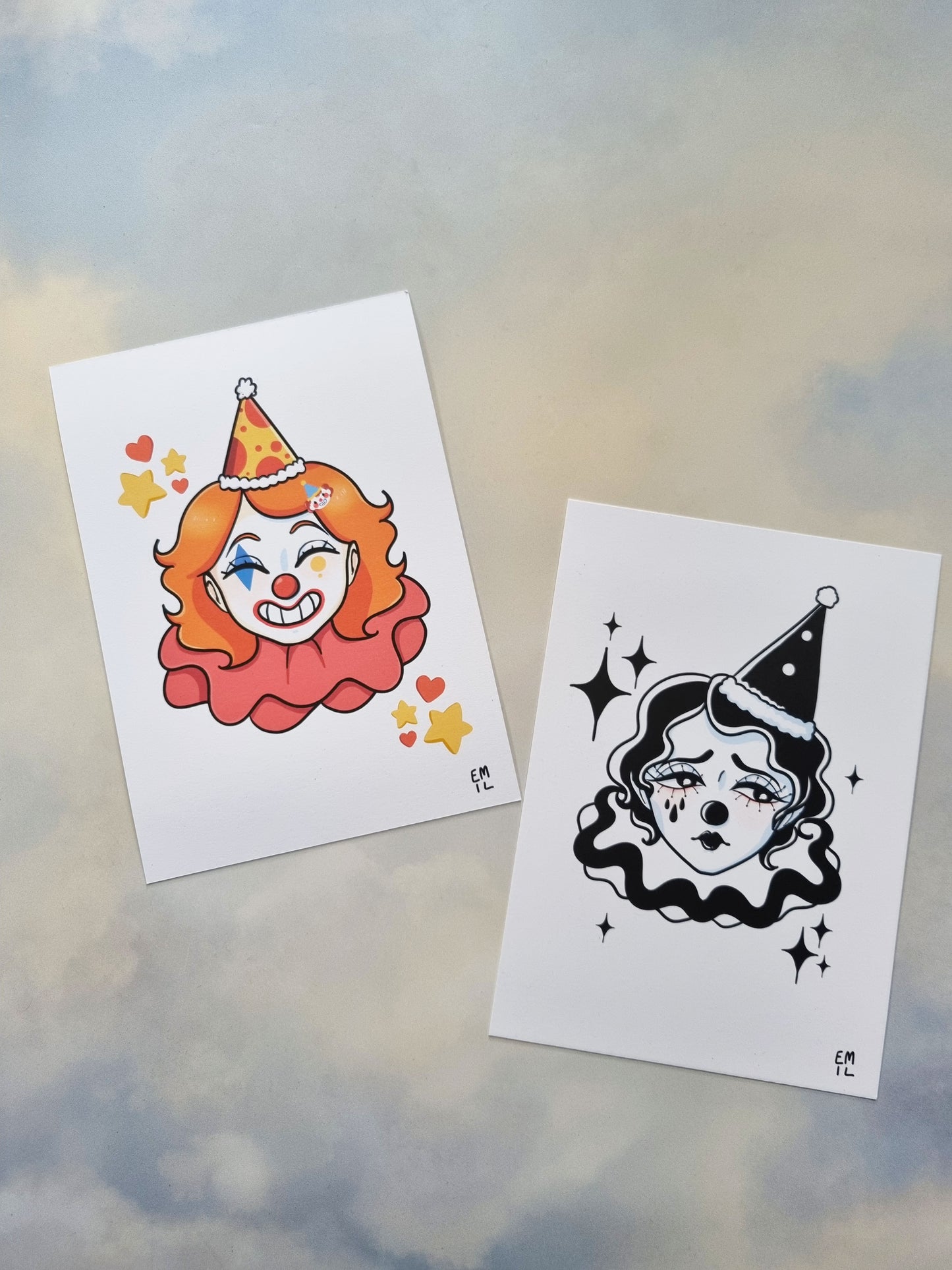 The Clowns | Clown-core Art Prints - EmilsDoodles