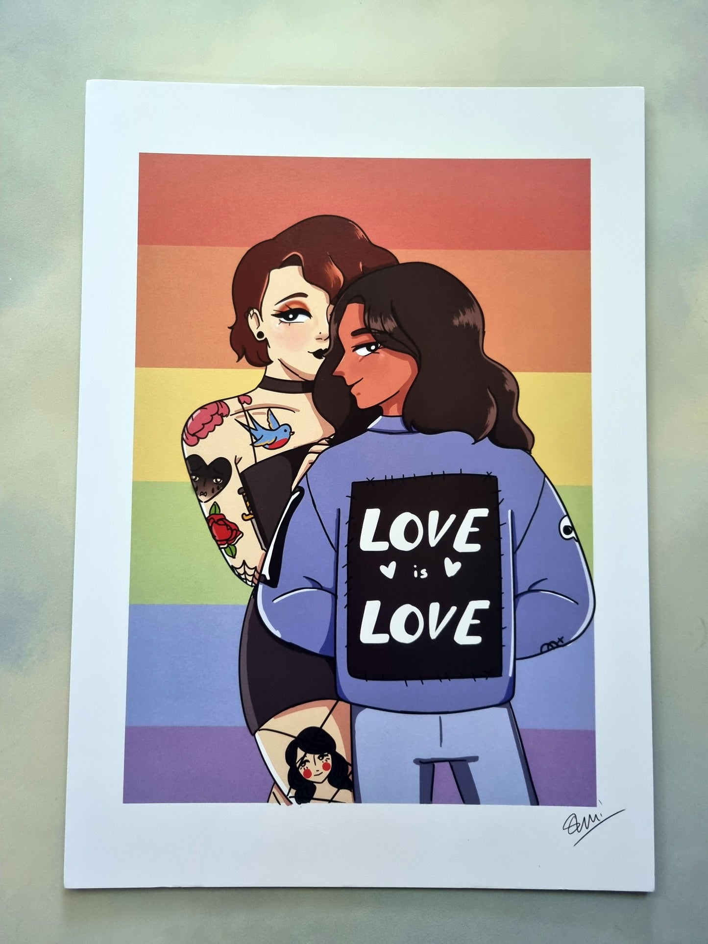 Love Is Love A4 Art Print - EmilsDoodles