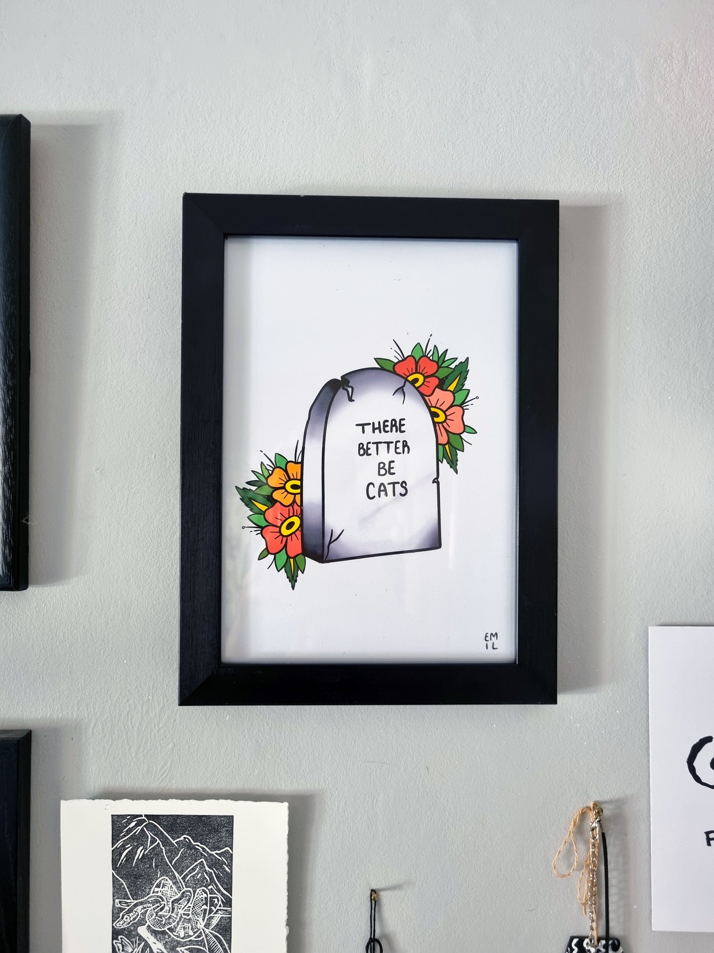 There Better Be Cats A5 Art Print - EmilsDoodles