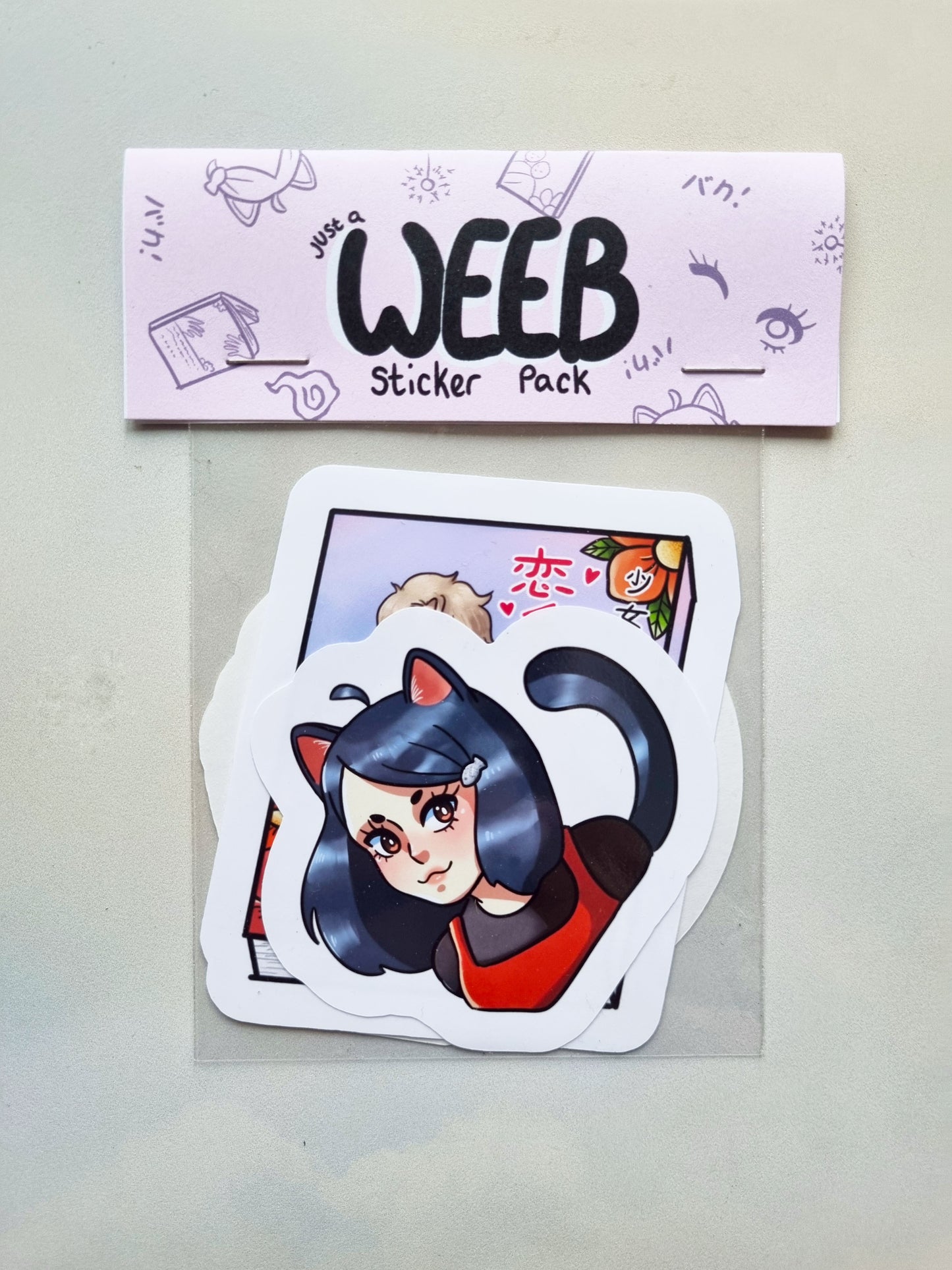 Just A Weeb • Anime Inspired Sticker Pack