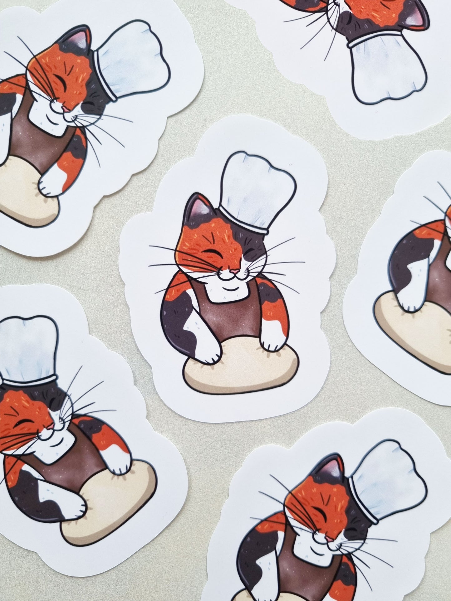 Baking Cat Glossy Sticker