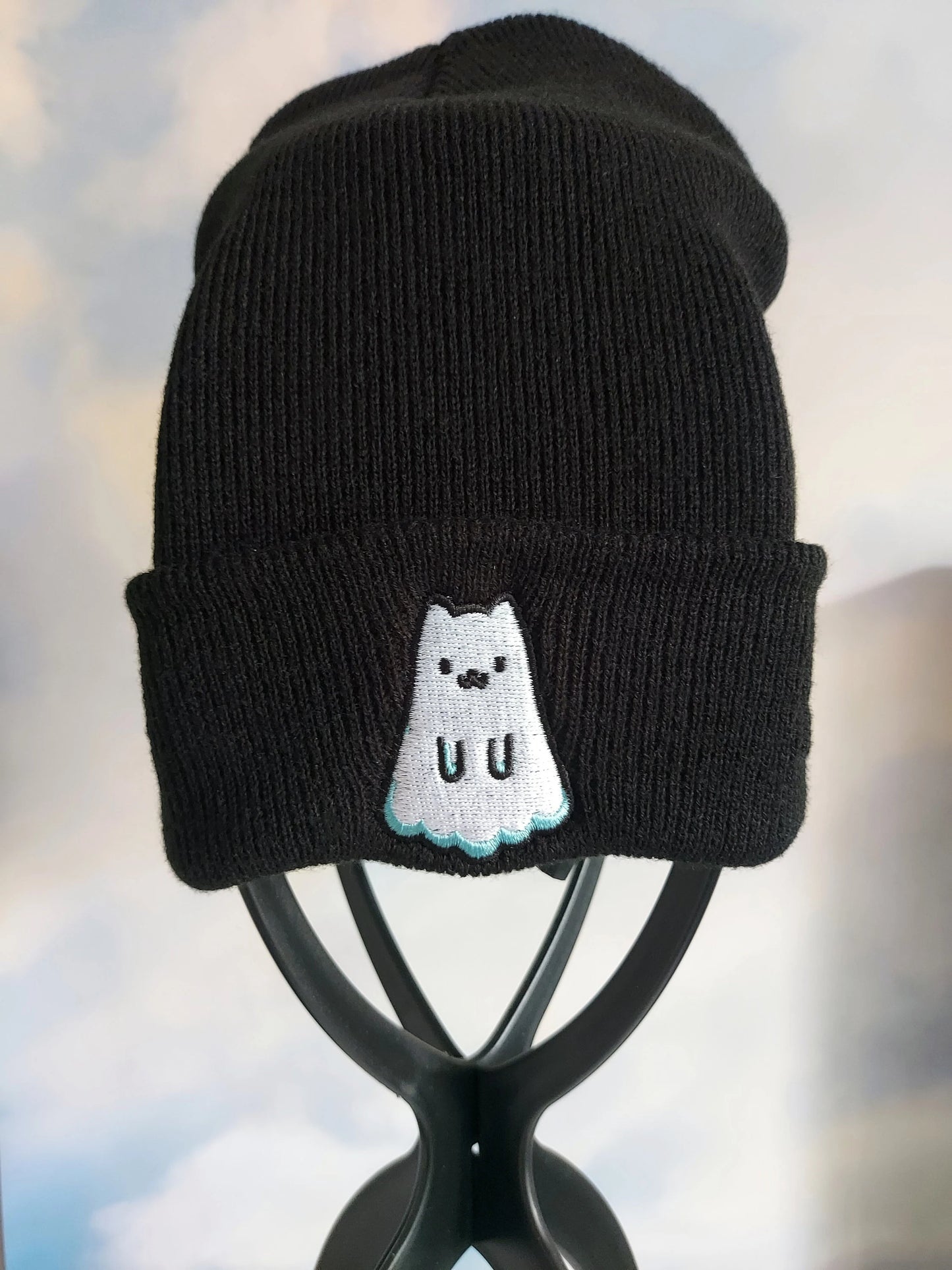 Ghost Cat Beanie - EmilsDoodles