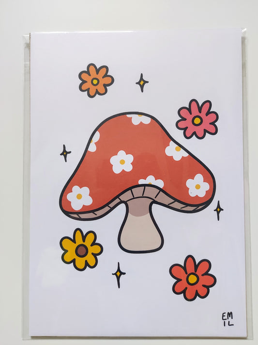 Toad-ally Psychedelic A5 Print