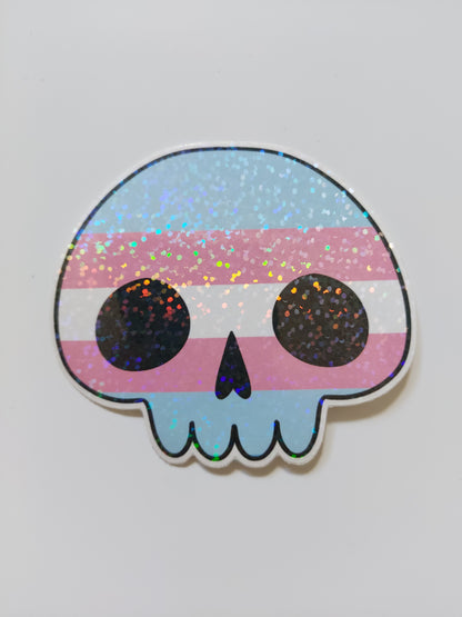 LGBT Pride Flag Skull Sticker