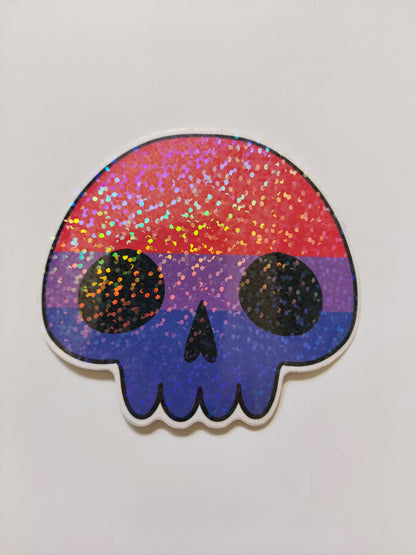 LGBT Pride Flag Skull Sticker