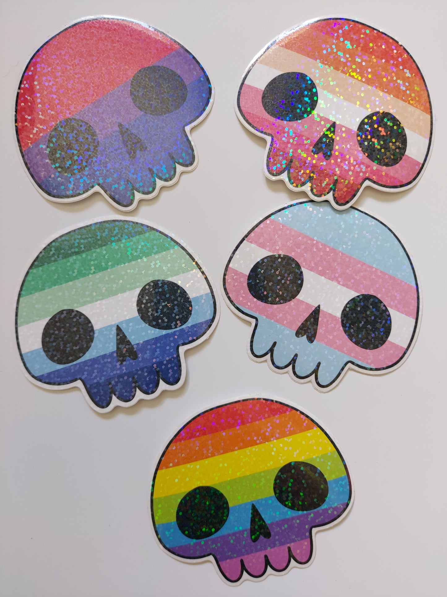 LGBT Pride Flag Skull Sticker