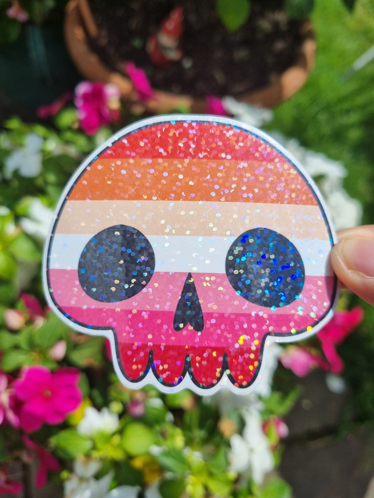 LGBT Pride Flag Skull Sticker