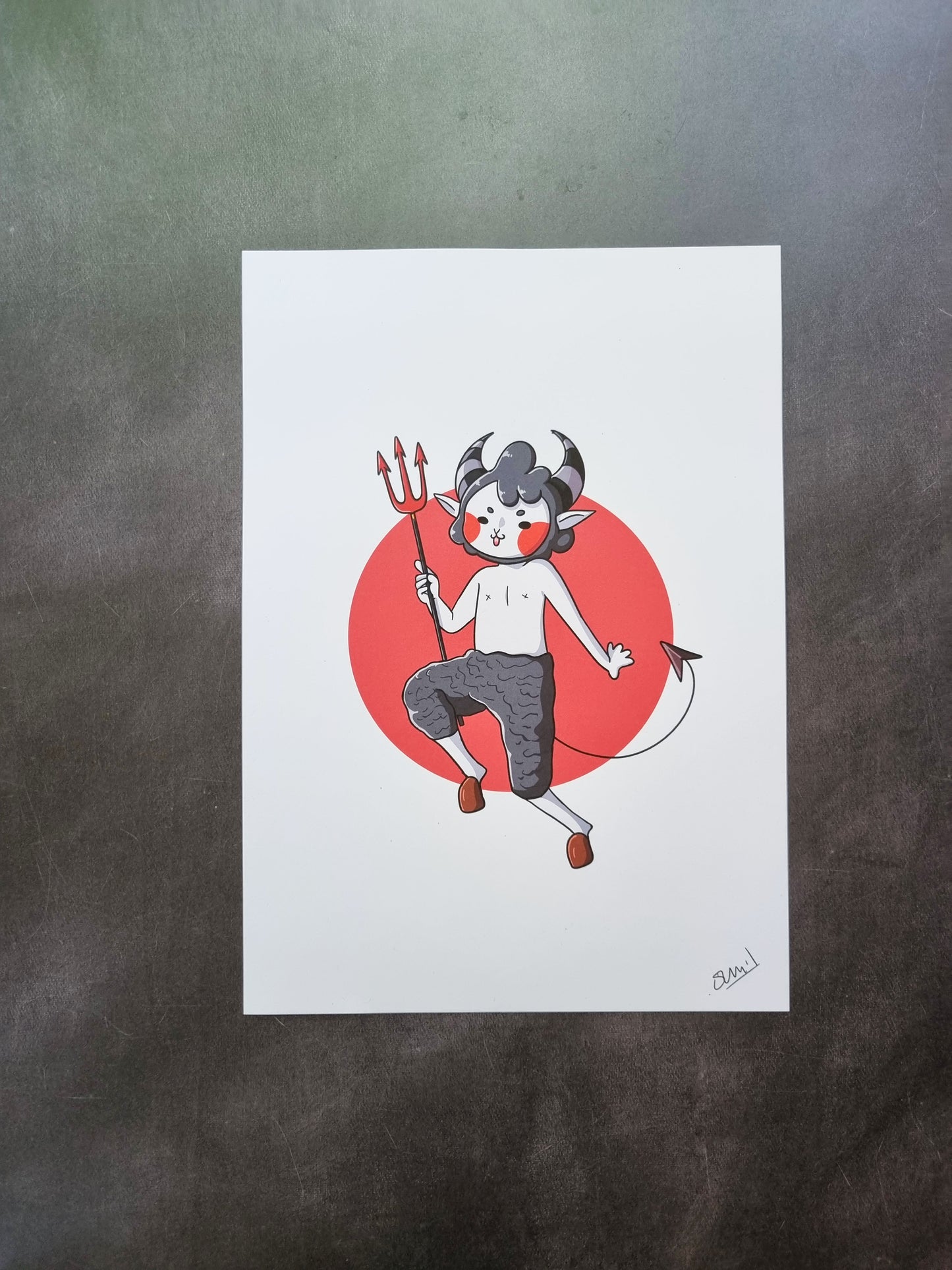 Cheeky Demon A4 Art Print