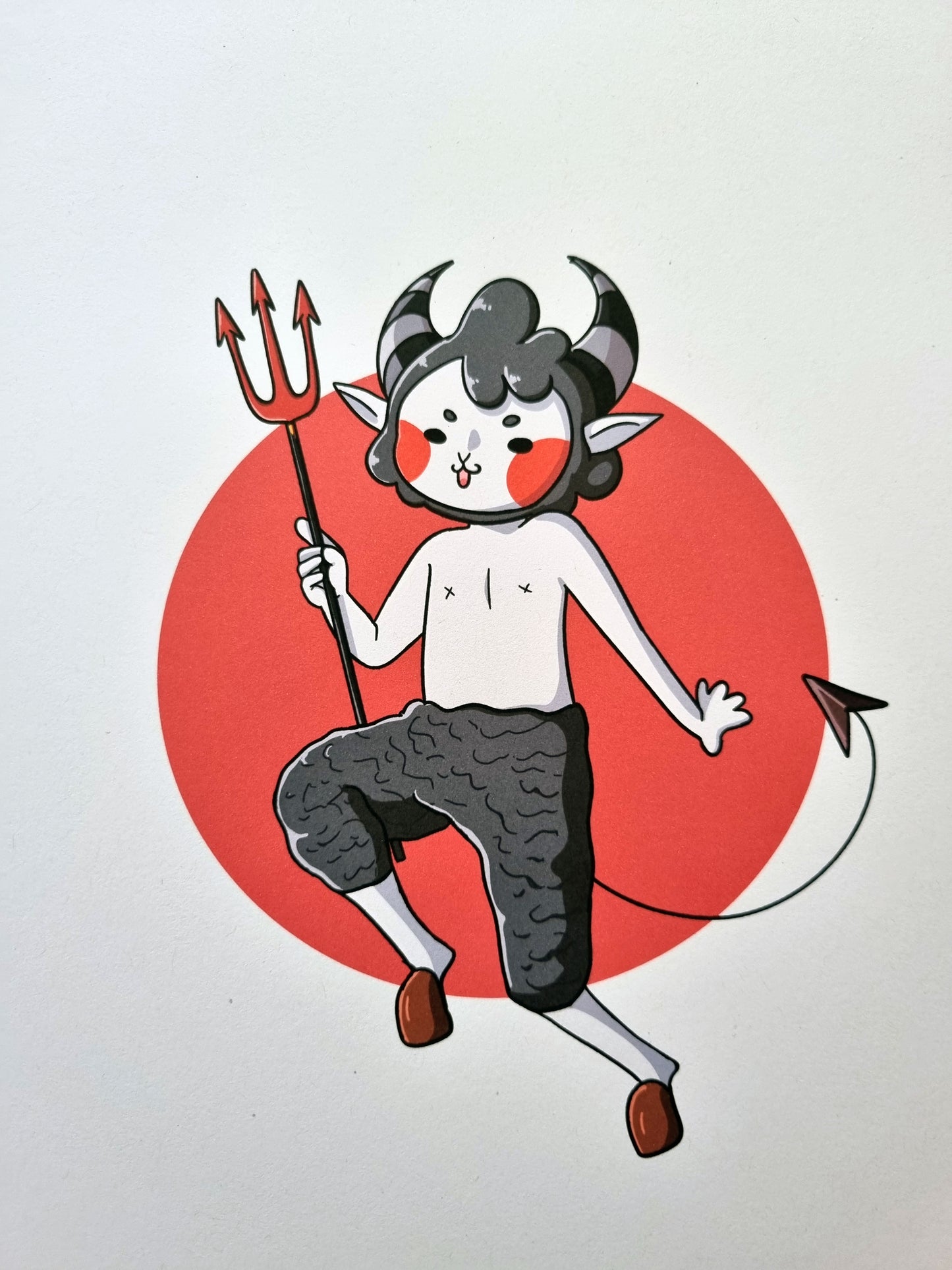 Cheeky Demon A4 Art Print