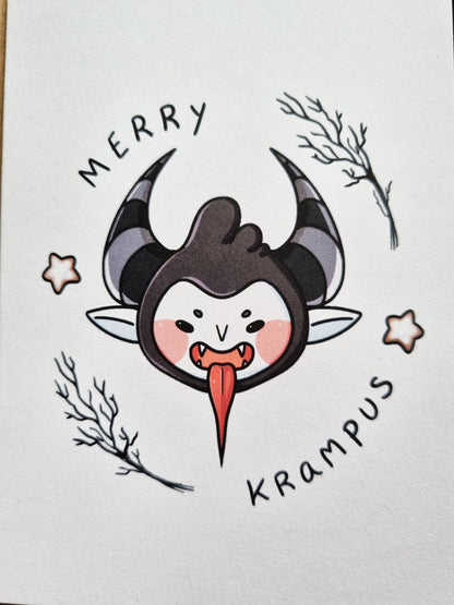 Merry Krampus Spooky Christmas Card