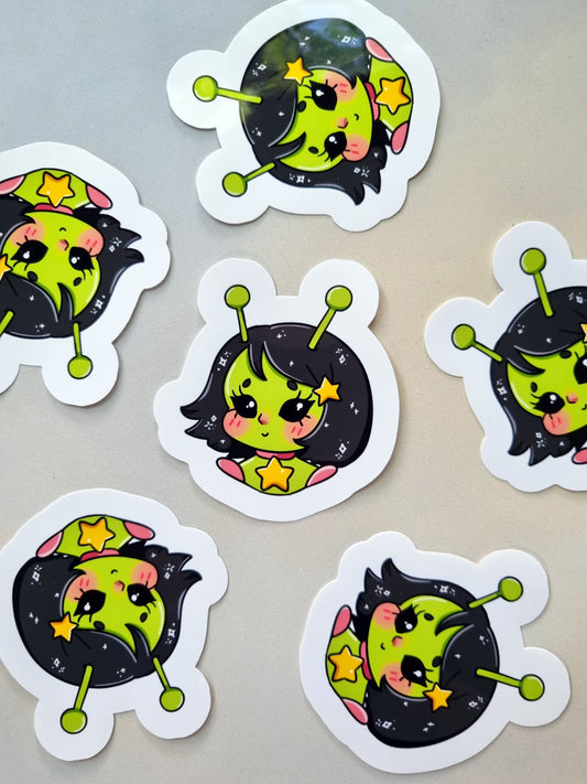 Alien Girl Sticker