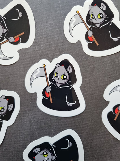 Reaper Cat Vinyl Sticker