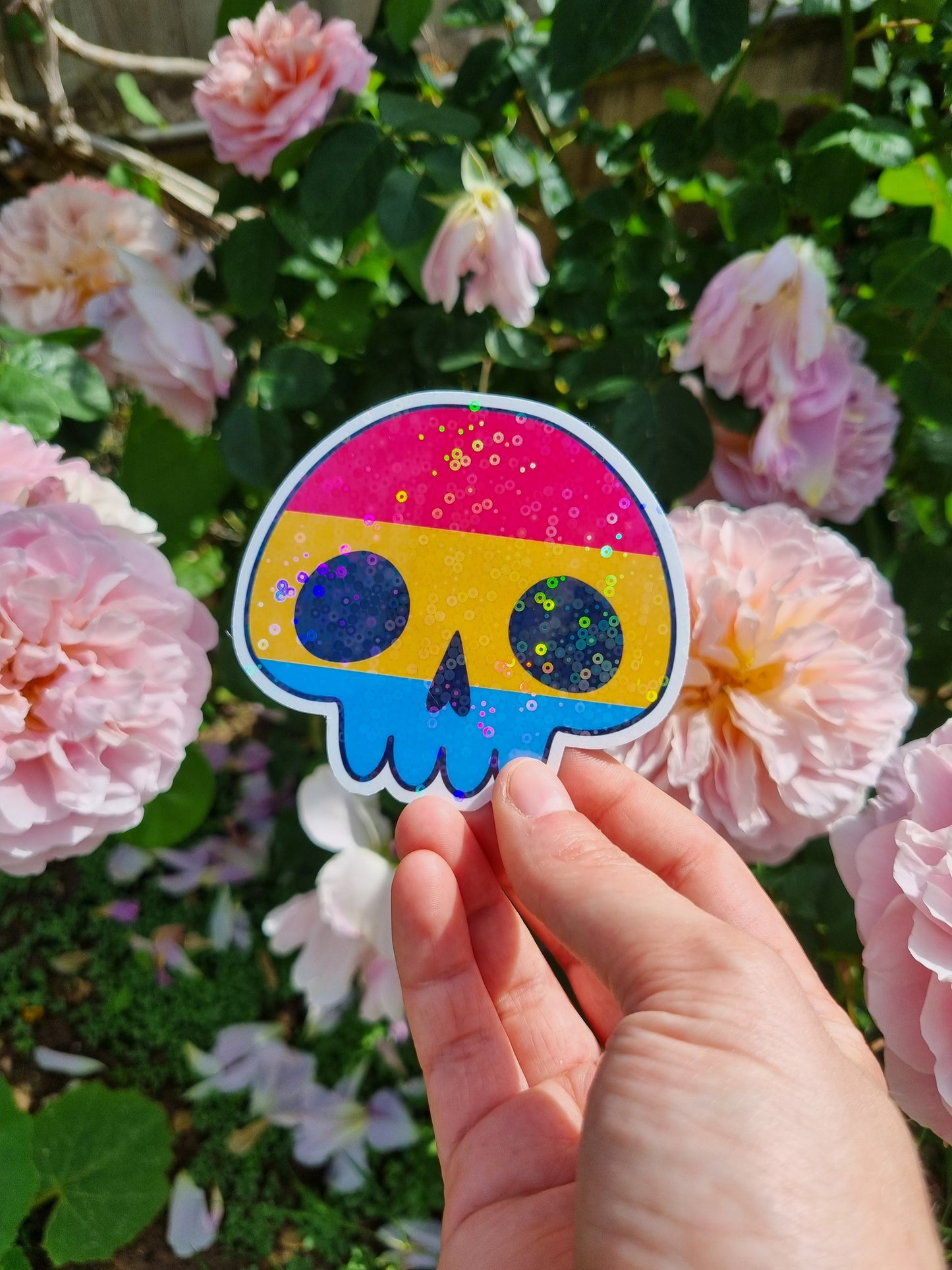Holographic Skull Pride Stickers - LGBTQ