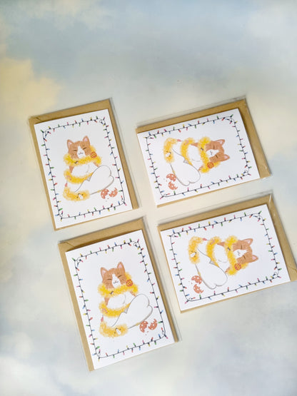 Chaotic Cat Christmas Card