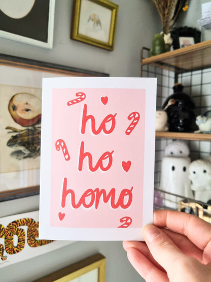 Ho Ho Homo Christmas Card