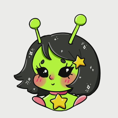 Alien Girl Sticker